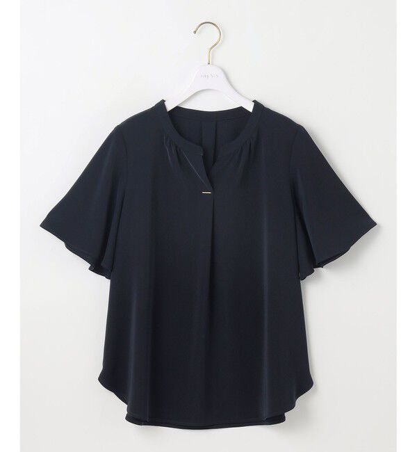 ANY SIS「【接触冷感・吸水速乾・UVカット】サラキレイ スキッパー ブラウス」|シャツ・ブラウス|