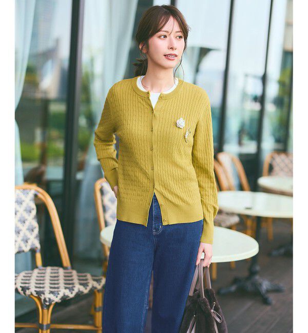 ANY SIS「ケーブルニット カーディガン」|カーディガン|