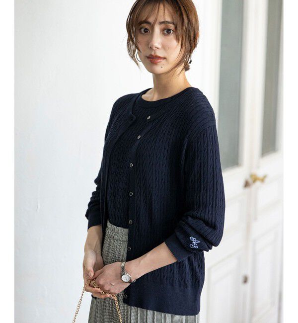 ANY SIS「ケーブルニット カーディガン」|カーディガン|