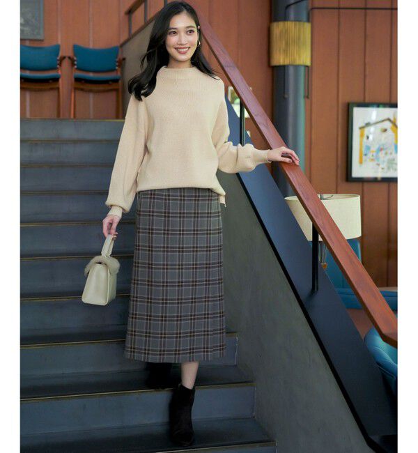 ANY SIS「ビューティサーモ2WAYストレッチチェック スカート」|スカート|