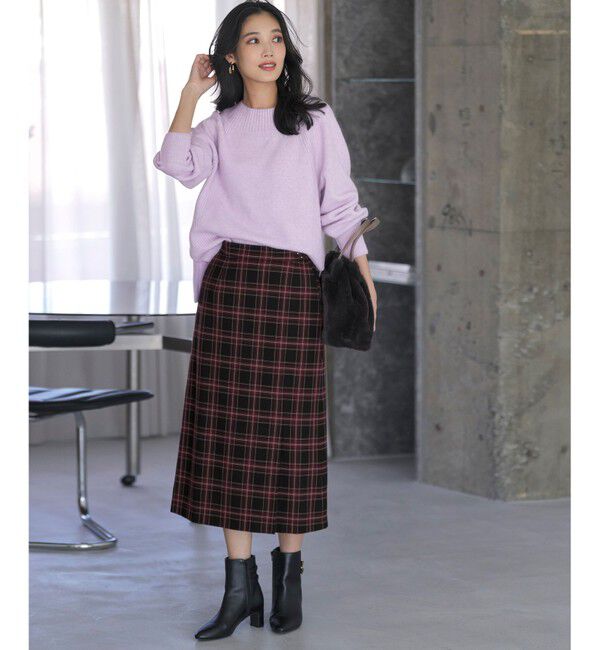 ANY SIS「ビューティサーモ2WAYストレッチチェック スカート」|スカート|