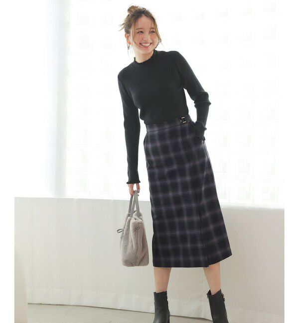 ANY SIS「ビューティサーモ2WAYストレッチチェック スカート」|スカート|