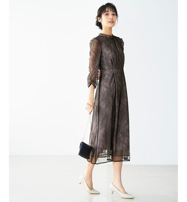 ANY SIS「【Lily Calin】バイカラードットチュール ドレス」|ドレス|