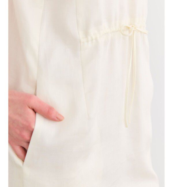 BEIGE,「【洗える】BERGAMOT / ウォッシャブルリネンアメスリロングワンピース」|ワンピース|