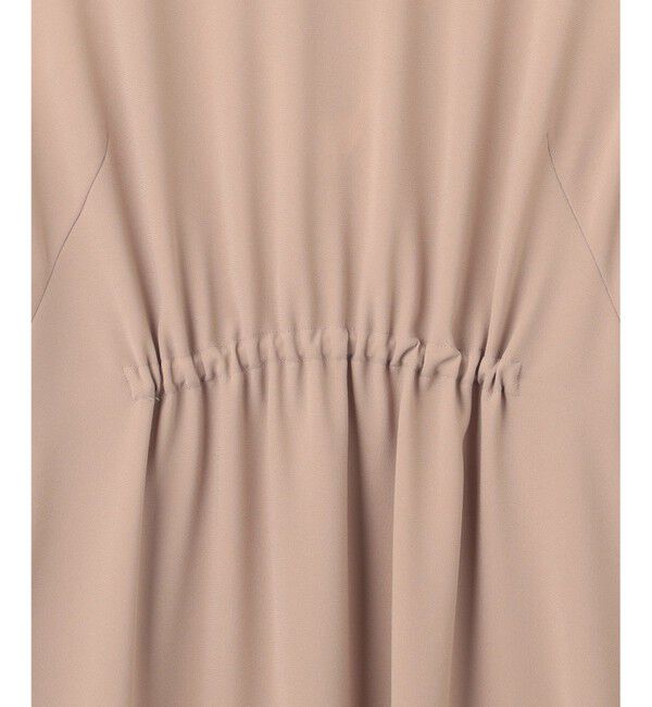 BEIGE,「【洗える】FLEUR / ニットコンビハイネックノースリーブドレス」|ワンピース|