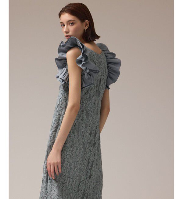 GRACE CONTINENTAL「フリルレースワンピース」|ドレス|