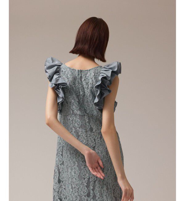 GRACE CONTINENTAL「フリルレースワンピース」|ドレス|