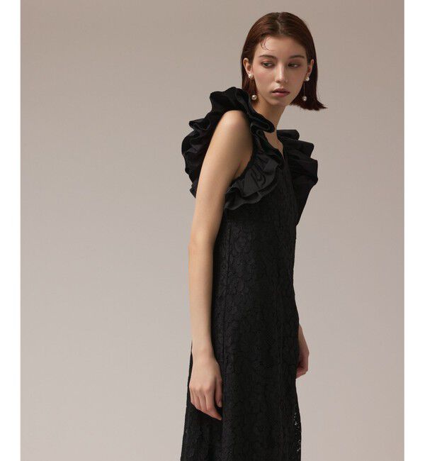 GRACE CONTINENTAL「フリルレースワンピース」|ドレス|