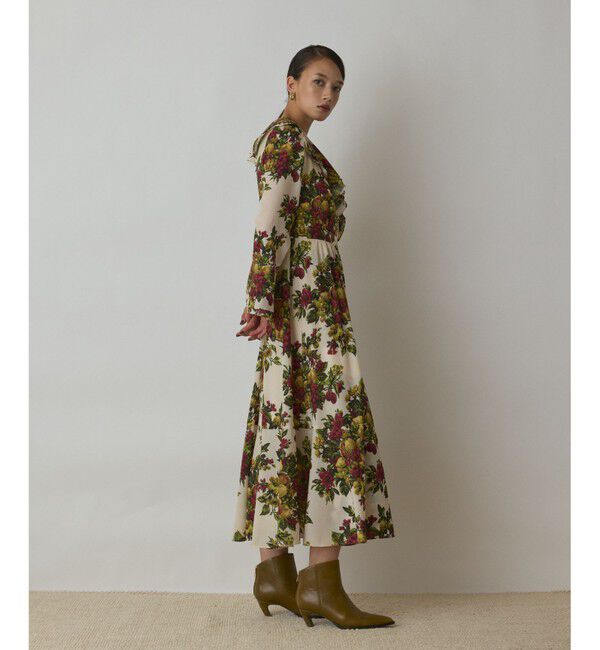 GRACE CONTINENTAL「ボタニカルベリープリントワンピース」|ワンピース|