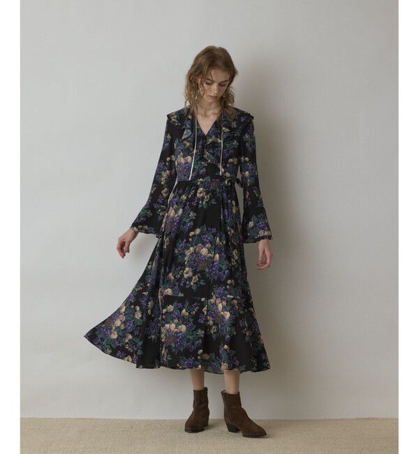 GRACE CONTINENTAL「ボタニカルベリープリントワンピース」|ワンピース|