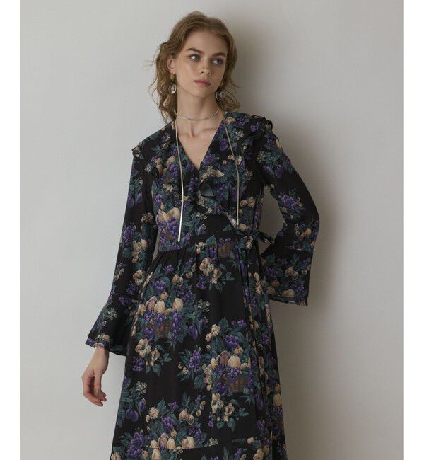 GRACE CONTINENTAL「ボタニカルベリープリントワンピース」|ワンピース|