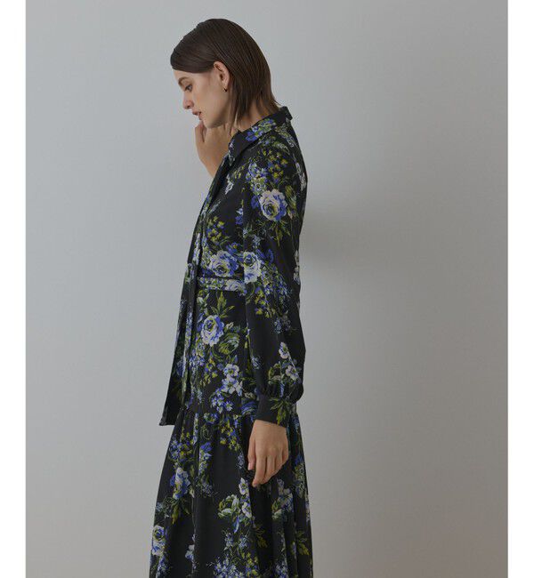 Diagram「ブーケフラワープリントワンピース」|ワンピース|ブラック