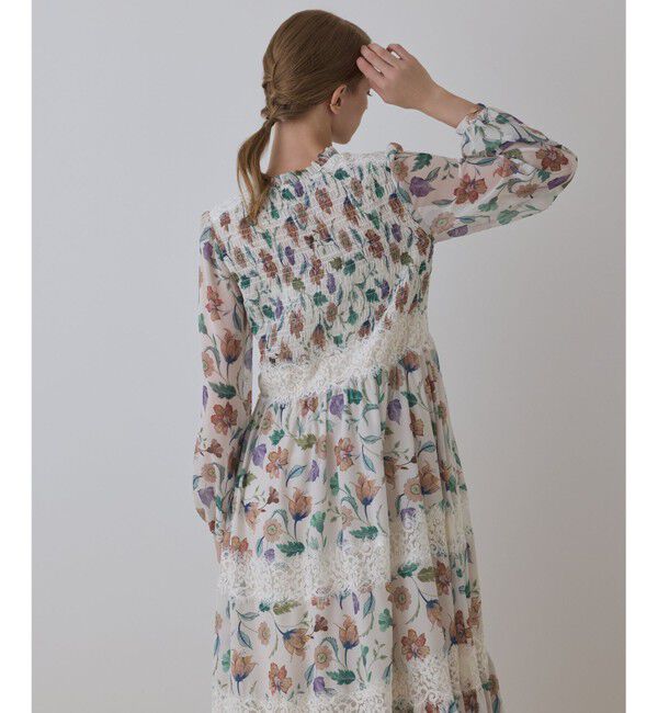 GRACE CONTINENTAL「サラサプリントティアードワンピース」|ワンピース|