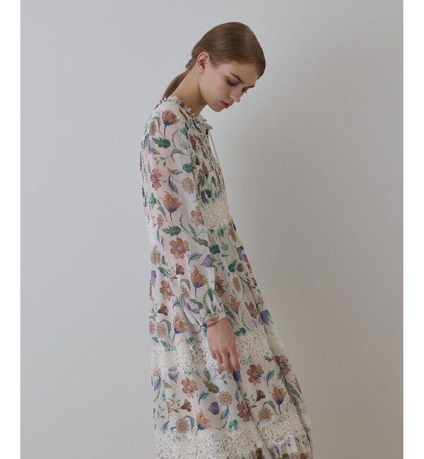 GRACE CONTINENTAL「サラサプリントティアードワンピース」|ワンピース|