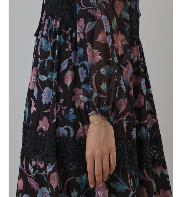 GRACE CONTINENTAL「サラサプリントティアードワンピース」|ワンピース|