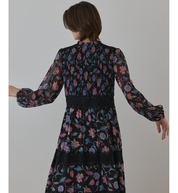 GRACE CONTINENTAL「サラサプリントティアードワンピース」|ワンピース|