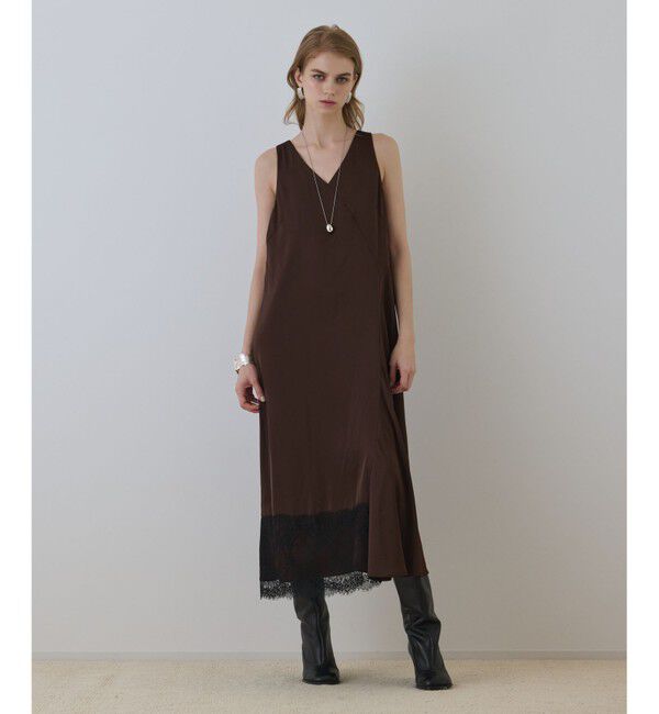 Diagram「サテンレースニットワンピース」|ワンピース|