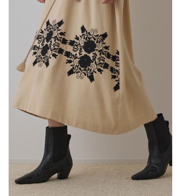 GRACE CONTINENTAL「エンブロイダリーカフタンワンピース」|ワンピース|