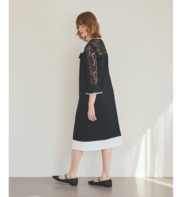 Grace Class「レースコンビバイカラーワンピース」|ドレス|