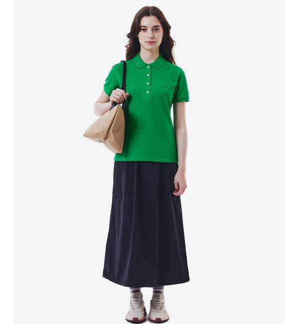 LACOSTE「スリムフィット ストレッチコットンピケポロシャツ（半袖）」|ポロシャツ|