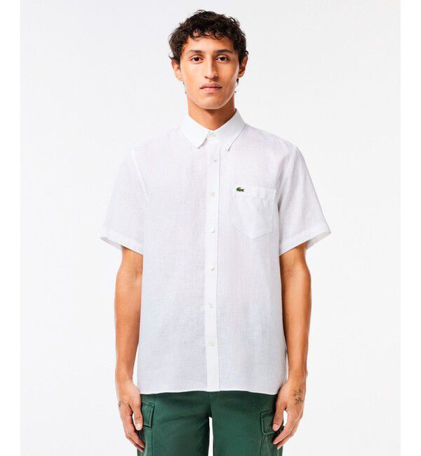 LACOSTE「リネンボタンダウンシャツ」|シャツ・ブラウス|
