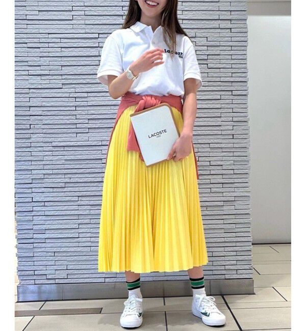 LACOSTE「ネームプリントウォッシュドポロシャツ」|ポロシャツ|