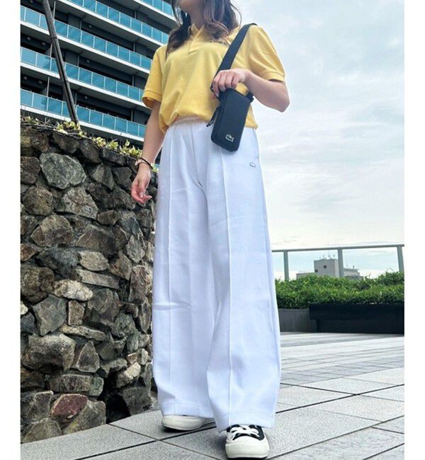 LACOSTE「ネームプリントウォッシュドポロシャツ」|ポロシャツ|