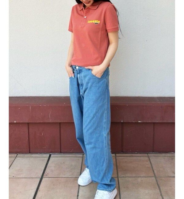 LACOSTE「ネームプリントウォッシュドポロシャツ」|ポロシャツ|