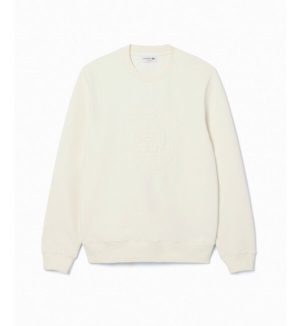 LACOSTE「トーン・オン・トーンローレルステッチダブルフェイスクルーネックスウェット」|スウェット・ジャージ|