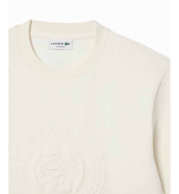 LACOSTE「トーン・オン・トーンローレルステッチダブルフェイスクルーネックスウェット」|スウェット・ジャージ|