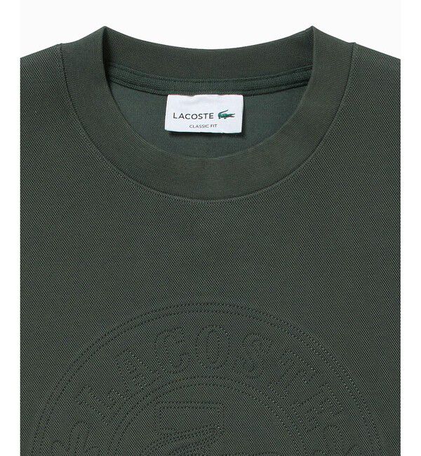 LACOSTE「トーン・オン・トーンローレルステッチダブルフェイスクルーネックスウェット」|スウェット・ジャージ|