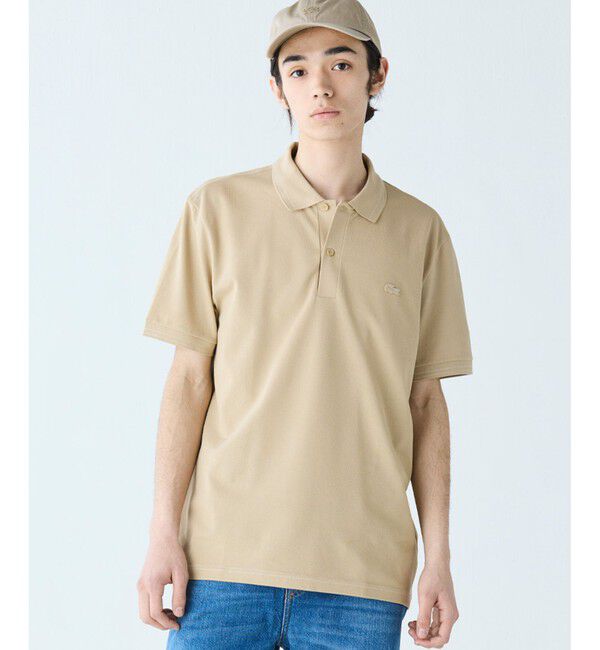 LACOSTE「配色ステッチポロシャツ」|ポロシャツ|ベージュ