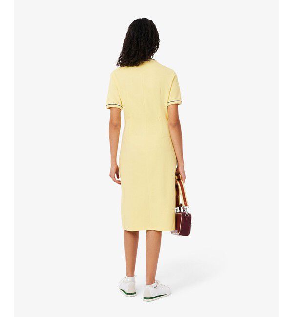 LACOSTE「配色ラインドリブTシャツドレス ワンピース」|ワンピース|