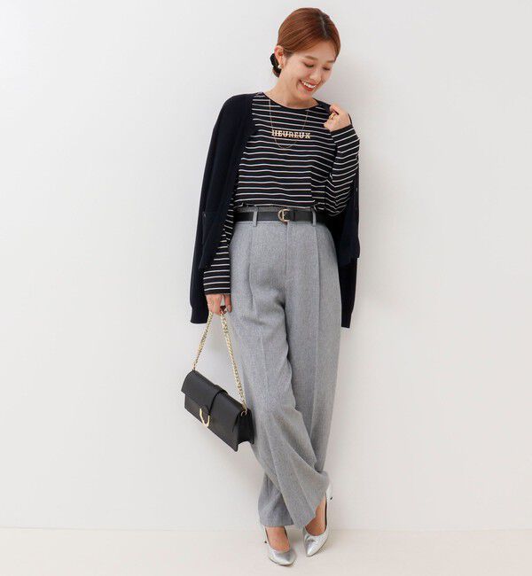 NOLLEY'S「《手洗い可能》ESPOIR 16G片畦クルーネックカーディガン」|カーディガン|