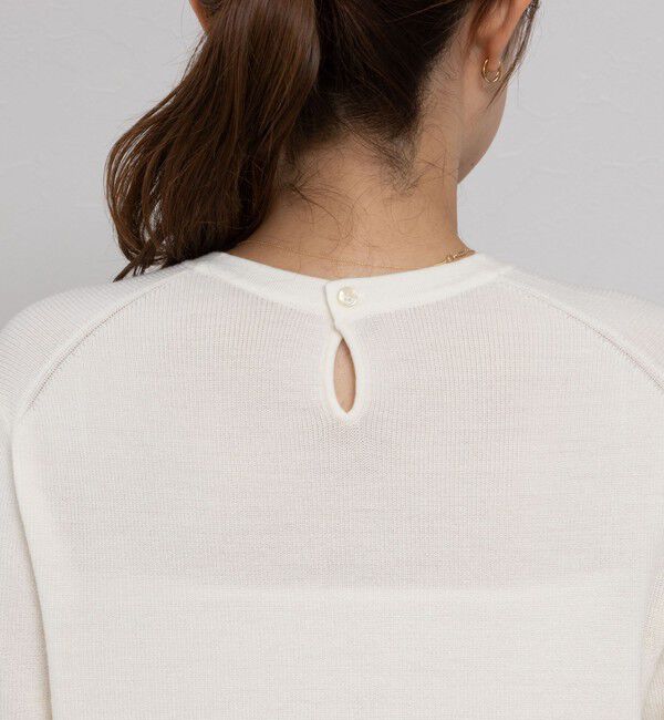 NOLLEY'S「《手洗い可能》ESPOIR 16G片畦5分袖プルオーバーニット」|ニット・セーター|
