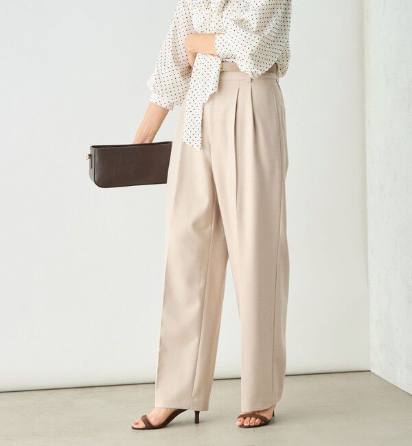 NOLLEY'S sophi「《セットアップ対応》ウール混ウォッシャブルワイドパンツ」|その他|