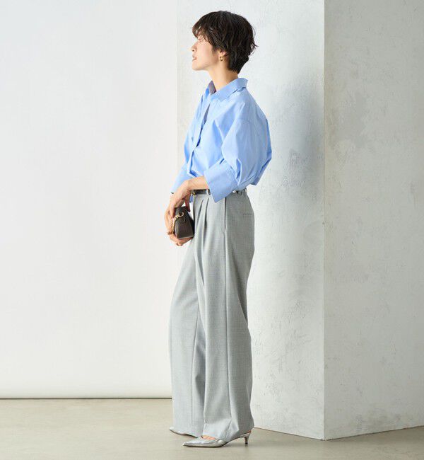 NOLLEY'S sophi「《セットアップ対応》ウール混ウォッシャブルワイドパンツ」|その他|