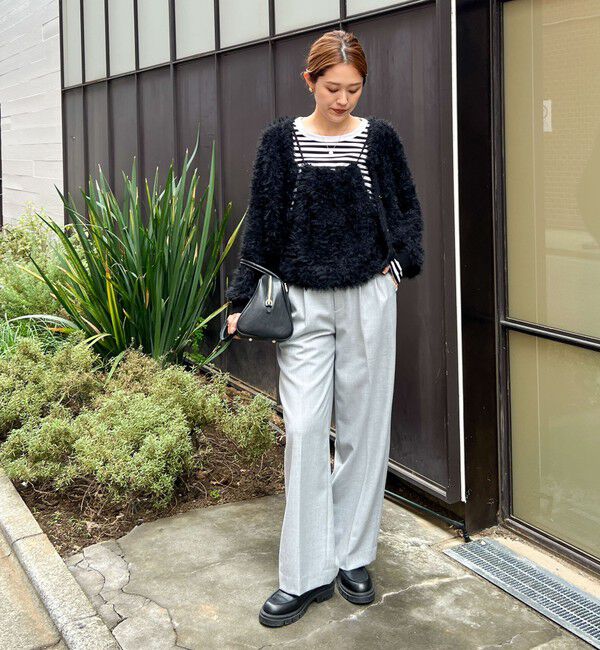 NOLLEY'S sophi「《セットアップ対応》ウール混ウォッシャブルワイドパンツ」|その他|