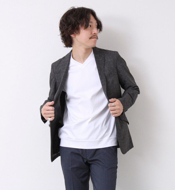 NOLLEY'S goodman「《ビジカジ対応》シルケットスムース Vネック ドレスTシャツ 25SS」|Tシャツ・カットソー|