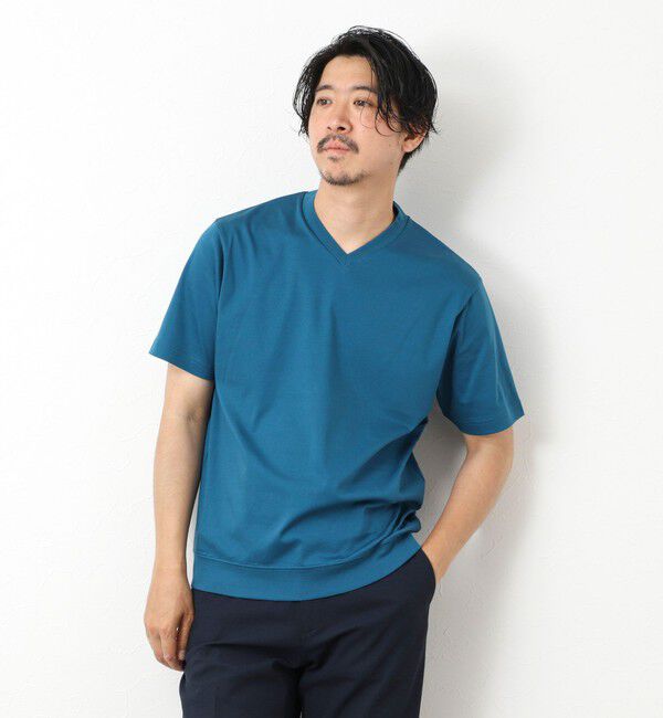 NOLLEY'S goodman「《ビジカジ対応》シルケットスムース Vネック ドレスTシャツ 25SS」|Tシャツ・カットソー|