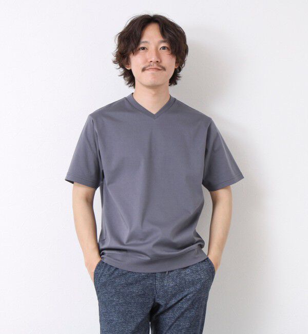 NOLLEY'S goodman「《ビジカジ対応》シルケットスムース Vネック ドレスTシャツ 25SS」|Tシャツ・カットソー|