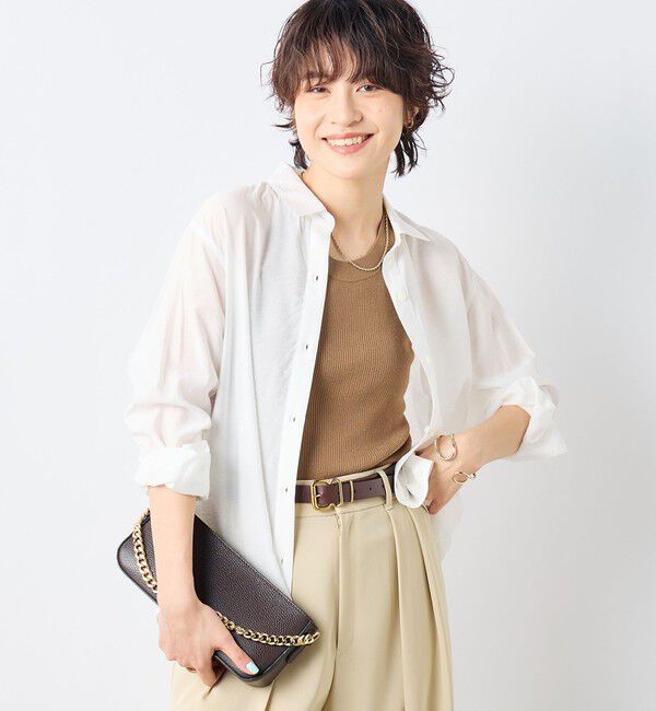 NOLLEY'S sophi「《セットアップ対応》シアーローン２WAYシャツ」|シャツ・ブラウス|