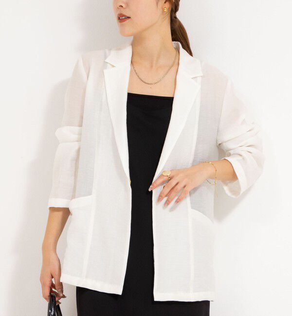 NOLLEY'S sophi「ウォッシャブルシアーシルクライトジャケット」|テーラードジャケット|