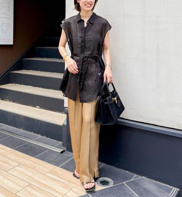 NOLLEY'S「シアーラミーオーバーサイズシャツ」|シャツ・ブラウス|