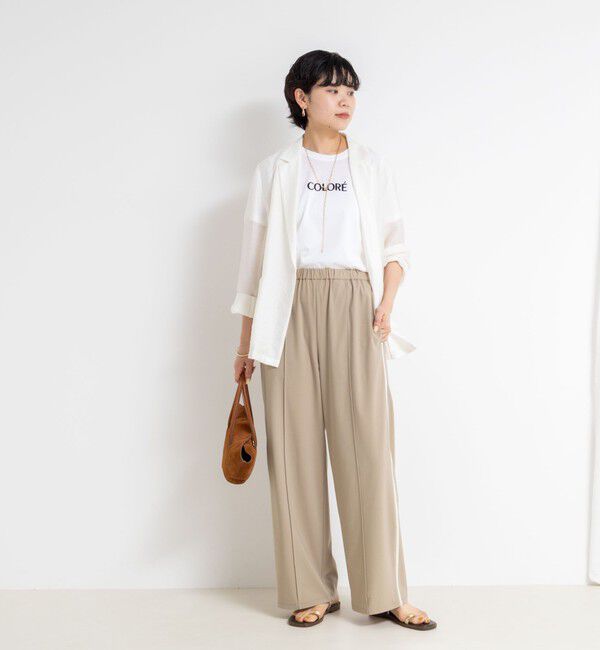 NOLLEY'S sophi「ウォッシャブルサイドライントリコットパンツ」|その他|