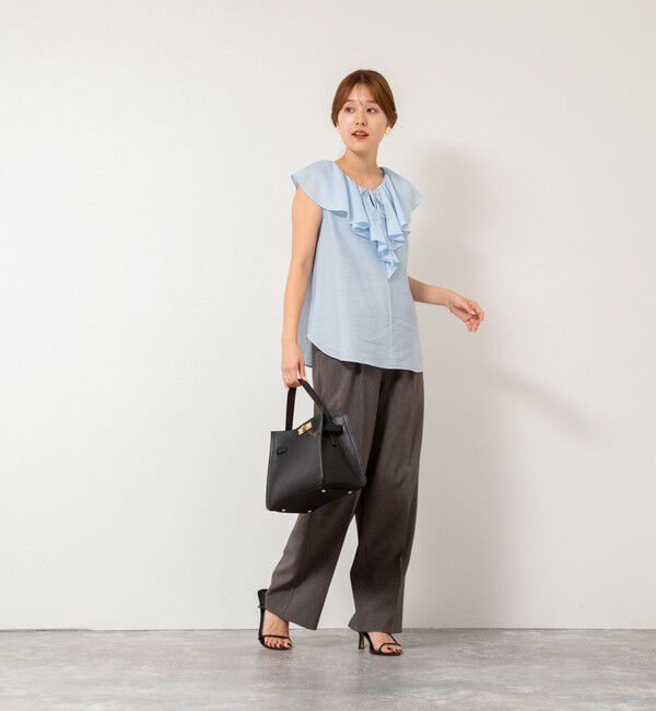 NOLLEY'S sophi「シアーラッフルノースリーブブラウス」|シャツ・ブラウス|