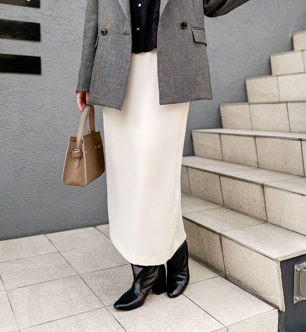 NOLLEY'S sophi「《セットアップ対応》ウォッシャブルダブルサテンイージースカート」|タイト|キナリ