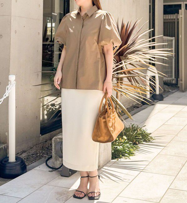 NOLLEY'S sophi「《セットアップ対応》ウォッシャブルダブルサテンイージースカート」|タイト|