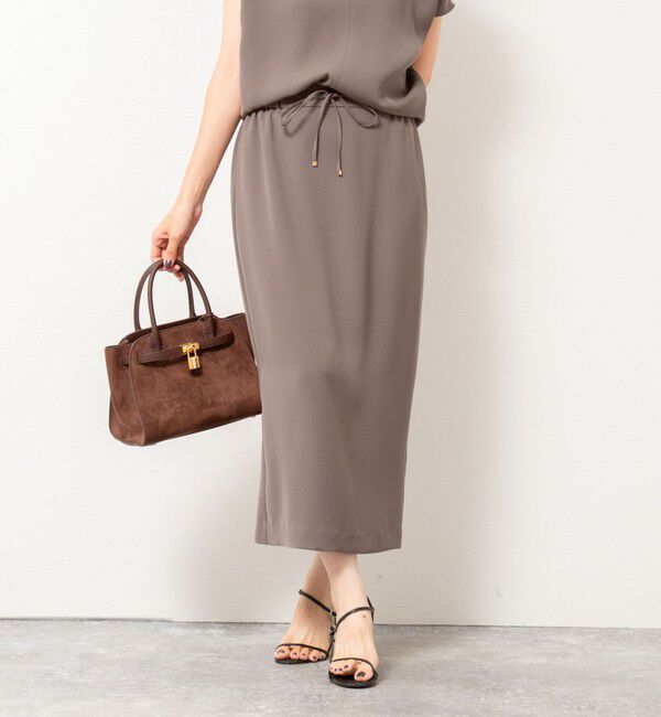 NOLLEY'S sophi「《セットアップ対応》ウォッシャブルダブルサテンイージースカート」|タイト|