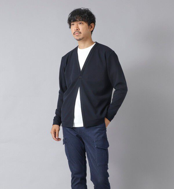 NOLLEY'S goodman「【ACTIVE SECT】《限定展開》ストレッチミラノリブワンボタンカーディガン 25AW」|カーディガン|